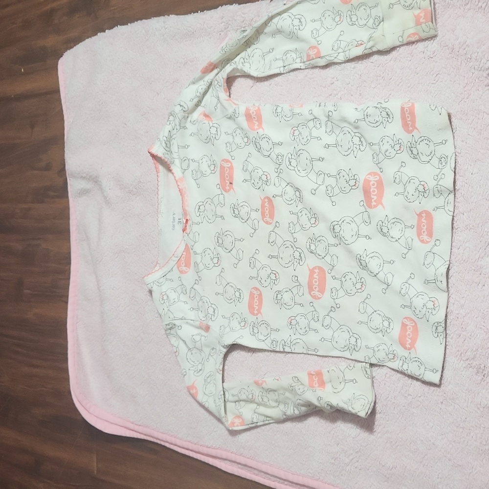 Carters 3t white pink